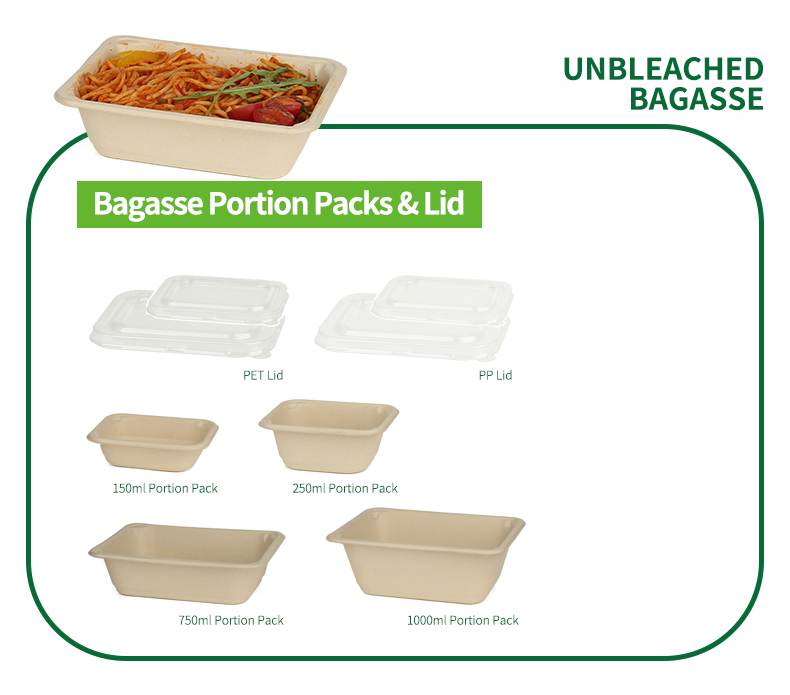 bagasse portionsförpackning